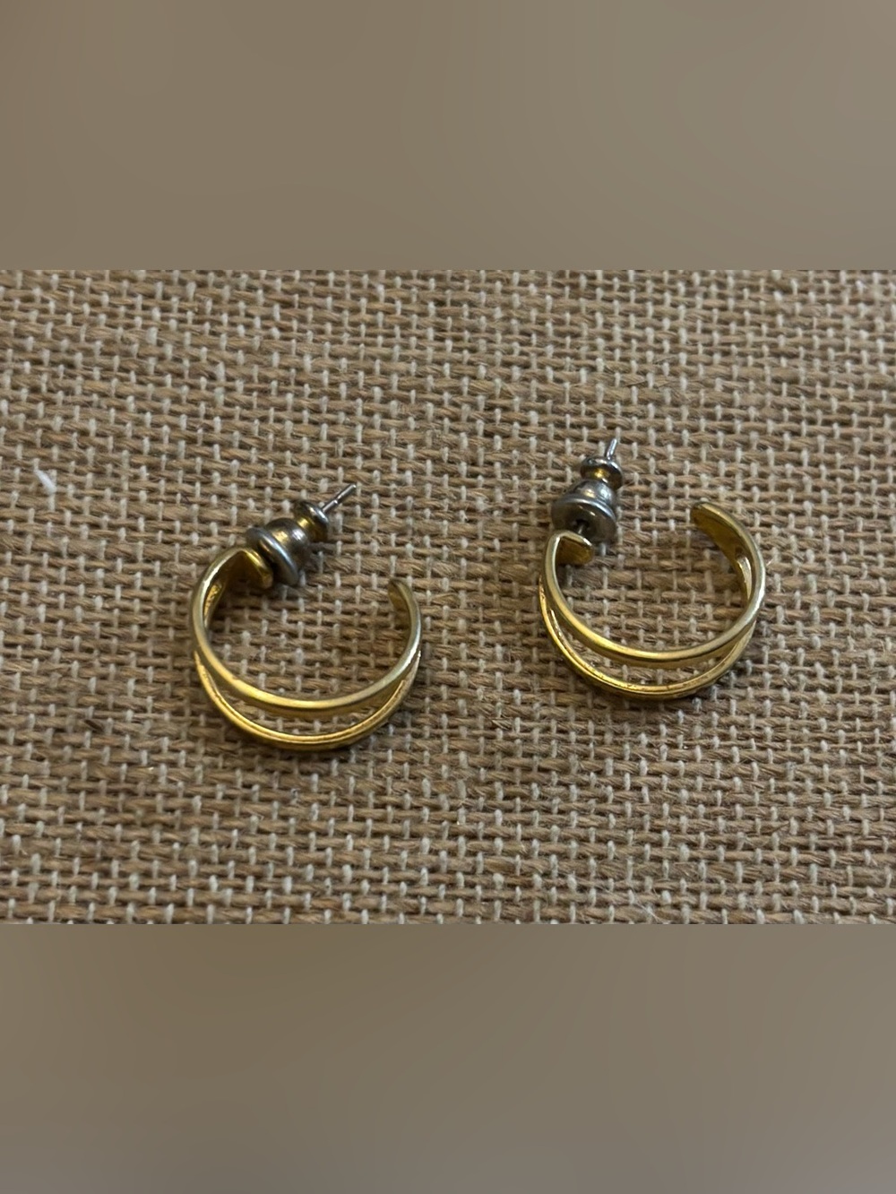 Double Hoop Design Earrings